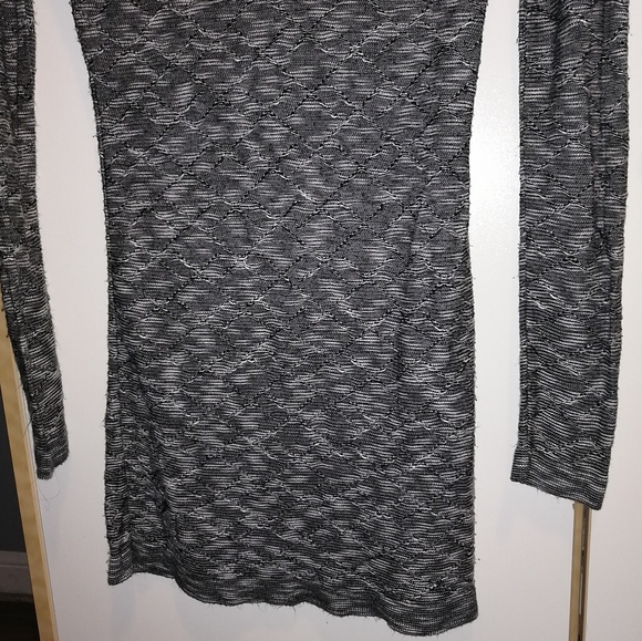 Grey soft cowl neck sweater dress - Picture 6 of 8